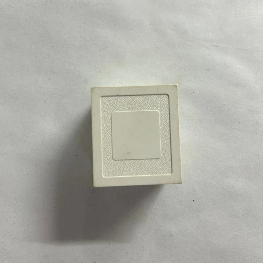 Meyer Jewelers Vintage Ring Box Small White Turquoise Velvet Mid Century Modern